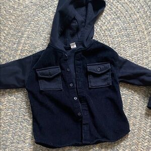Black Hooded Jacket/shacket - size 5T